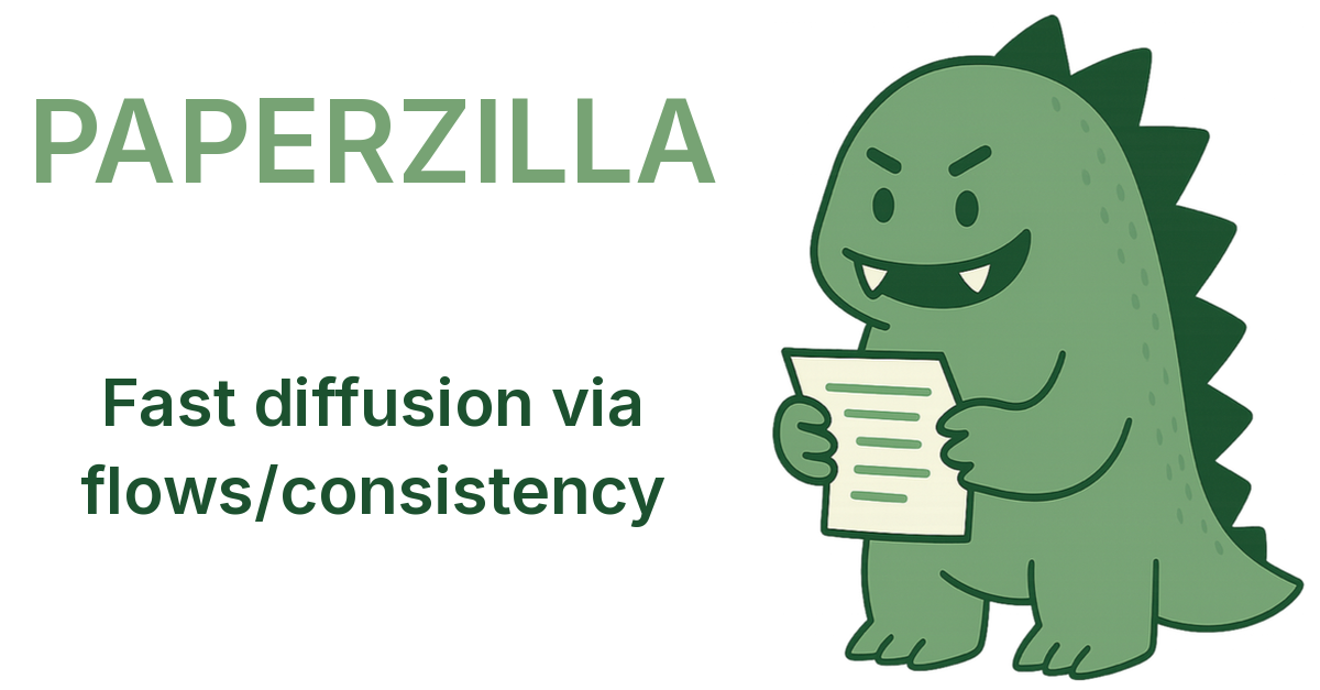Fast diffusion via flows/consistency - Research Digest | Paperzilla