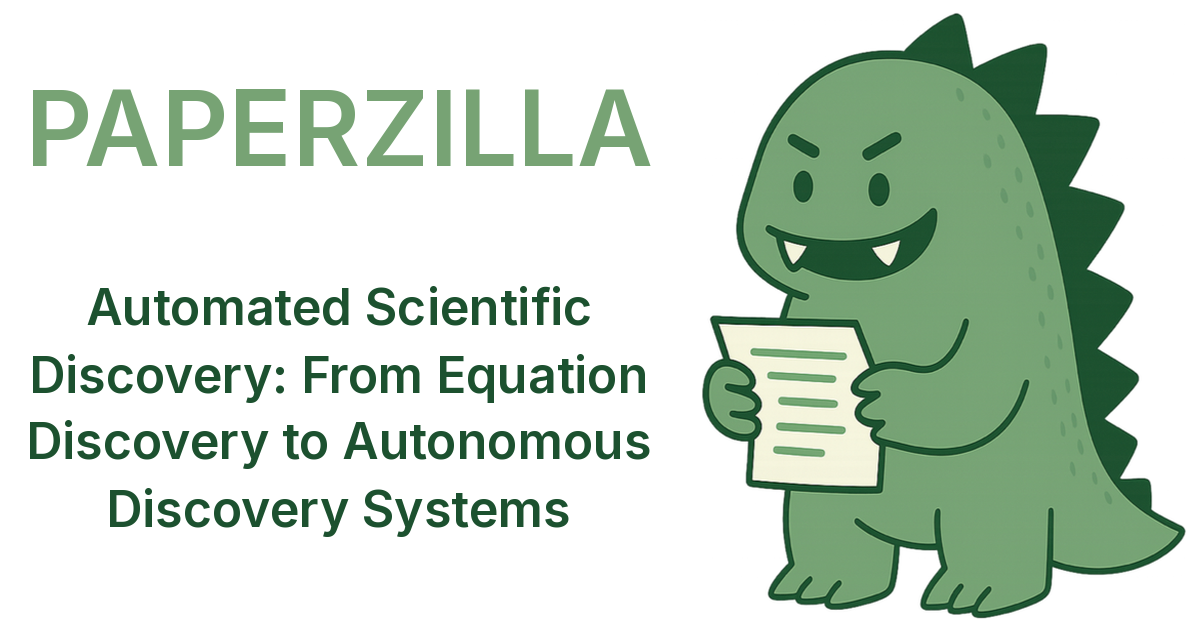 Automated Scientific Discovery: From Equation Discovery to Autonomous ...